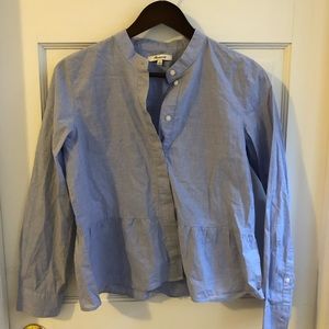 Madewell Peplum Button-Up Shirt